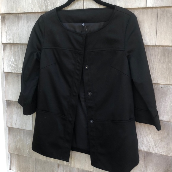 NWOT Modern collarless blazer jacket - Picture 2 of 3